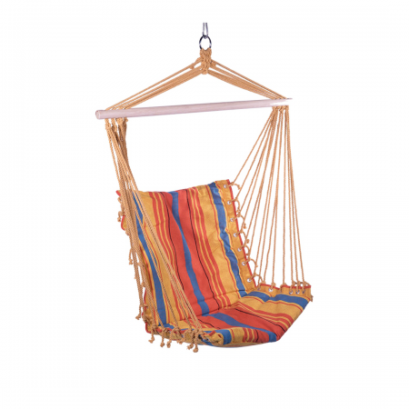 Hanging Hammock Chair with Multi Colour Stripes