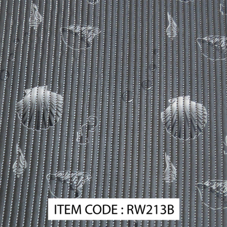 PVC Floor Covering 65cm x 15m Printed Seashells Grey