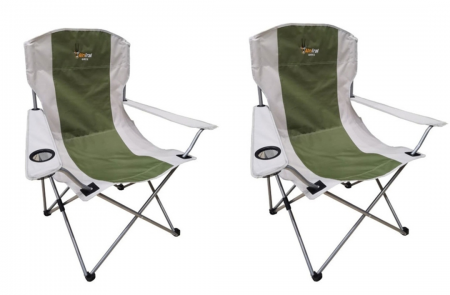 Afritrail ORYX Deluxe Folding Armchair - 120kg - GREEN  2Pack