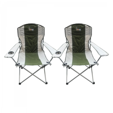Afritrail ORYX Deluxe Folding Armchair - 120kg - GREEN  2Pack