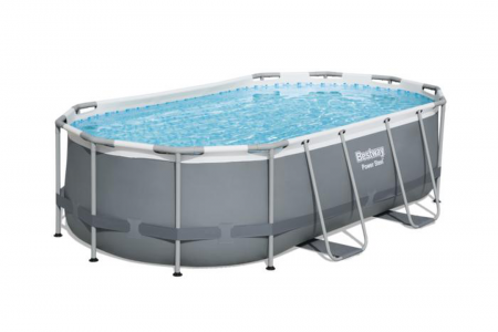 Power Steel Oval Pool Set 7.250L 4.27m x 2.50m x 1.00m