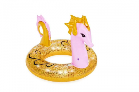 1.15X1.04M GLITTER SEAHORSE SWIM RING