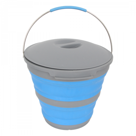 Companion Popup Bucket With Lid 10L Blue