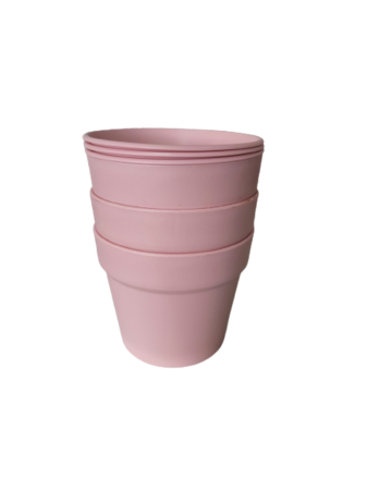Plastic Flower Pot Set 3Pcs - Pink
