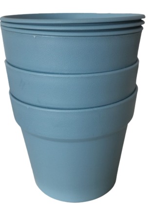 Plastic Flower Pot Set 3Pcs  Blue