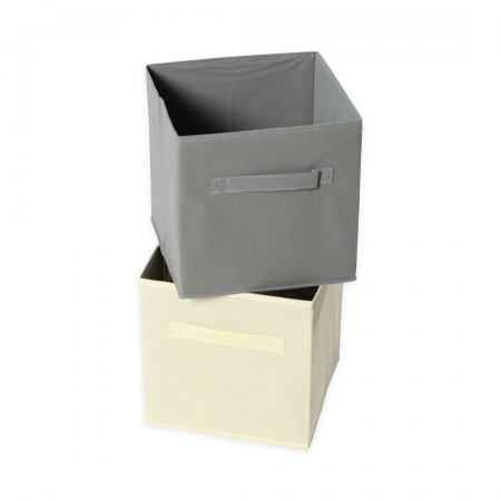 Storage Basket Beige & Grey