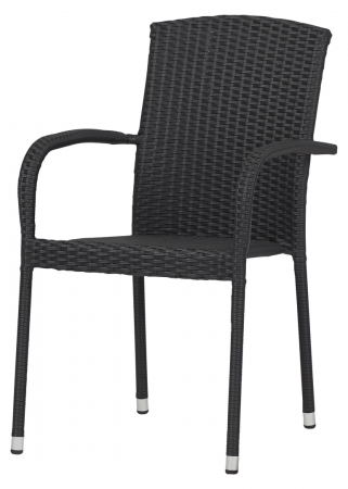 Garden Chair Stackable - Black