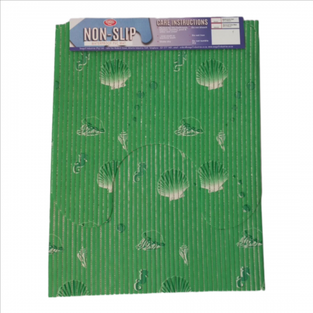 PVC Floor Covering 65cm x 15m Printed Seashells Green