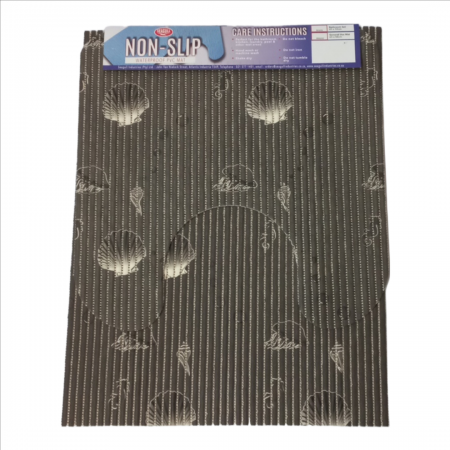 PVC Floor Covering 65cm x 15m Printed Seashells Grey