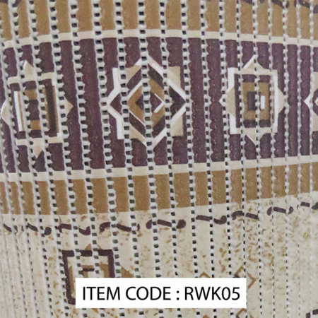 PVC Floor Covering 65cm x 15m Printed Cream & Brown