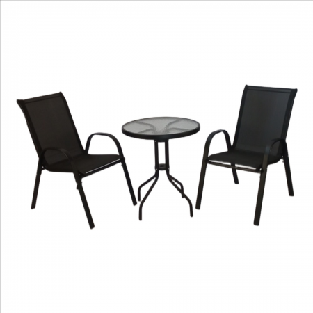 Patio Set Steel 3-Piece
