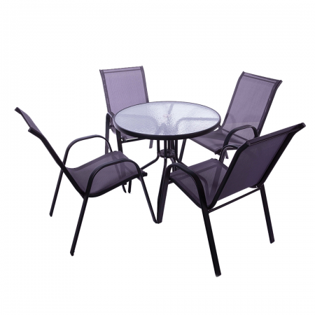 Patio Set Steel 5-Piece