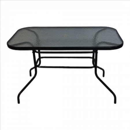 Table 150cm Tempered Glass Top Grahite