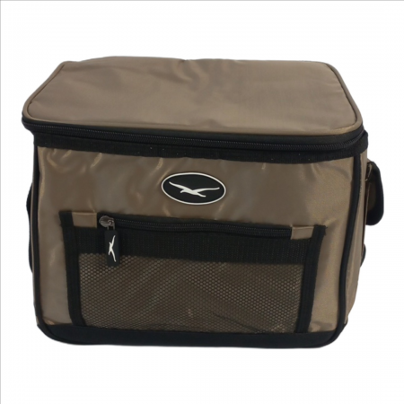 12 CAN NYLON COOLBAG - BEIGE