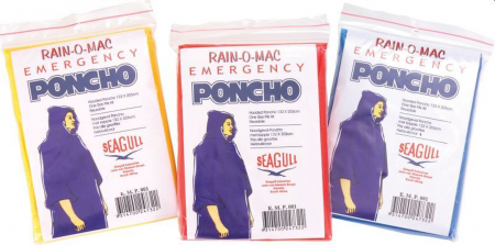 DISPOSABLE PONCHOS - SINGLES (240) - GREEN