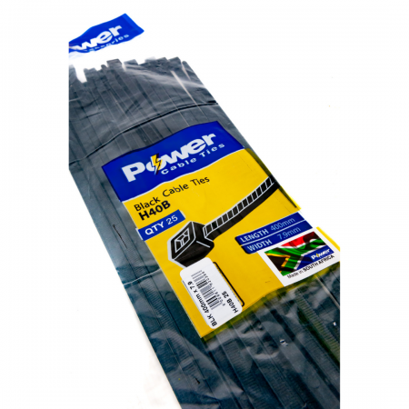 Power Cable Ties 400mm x 7.9mm -Pk 25