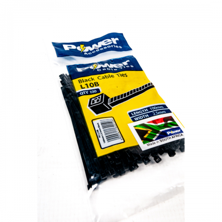 Power Cable Ties 100mm x 2.5mm- Pk 100