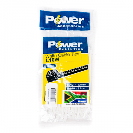 Power Cable Ties  100mm x 2.5mm - Pk 100