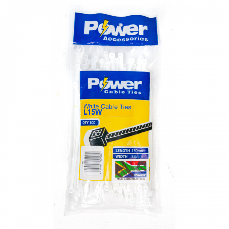 Power Cable Ties  150mm x 3.6mm - Pk 100