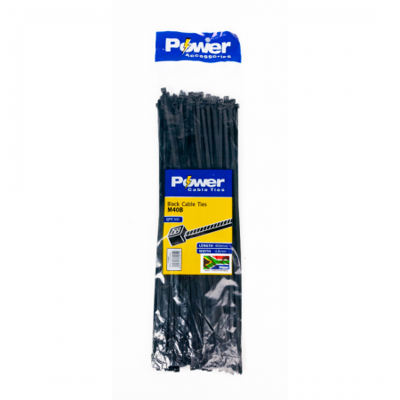 Power Cable Ties 400mm x 4.8mm-Pk 100