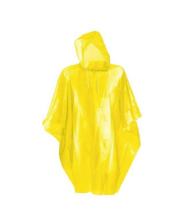 PEVA ADULT PONCHO 132CMX 200CM YELLOW