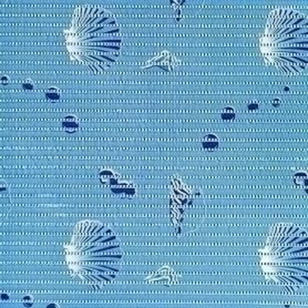 ANTI SLIP ROLL 65CM X 15M - PRINTED SEASHELLS BLUE